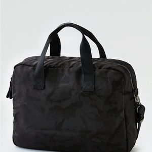 American Eagle outfitters black camouflage bag briefcase messenger bag